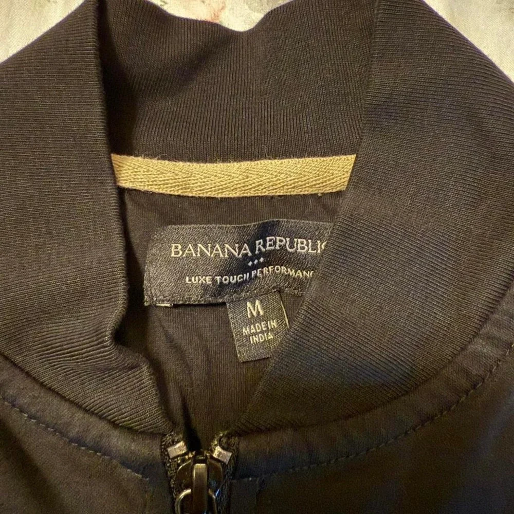 Banana Republic Luxe Touch Performance Zip Jacket Men's Size M Black‎